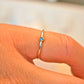 Blue Diamond 14k Rose Gold Stacking Ring -Wedding Ring - Engagement Ring - Diamond Promise Ring - 14kt White, Rose or Yellow Gold Ring