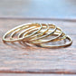 14k Gold Stack Rings The Skinny Stack set of 6
