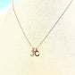 14k or 10k gold tiny initial charm pendant custom children's initial charm necklace minimalist layering necklace