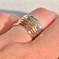 Hammer Forged Faceted Six- 6 Rose Gold Rings - The Skinny Stack
