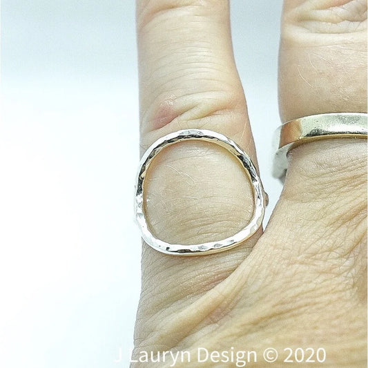 Recycled Silver Circle Infinity Ring