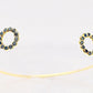 14k Yellow Gold Blue Diamond Stacking Cuff